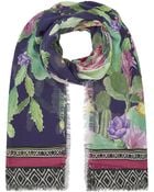 Matthew Williamson Cactus Garden Cashmereblend Scarf - Lyst