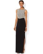 Lauren by Ralph Lauren Sleeveless Sequined Gown - Lyst
