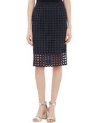 Sea Circular Eyelet Pencil Skirt - Lyst