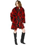 Jay Ahr Geometrical Faux Fur Coat - Lyst