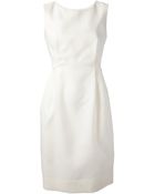 Jil Sander Sleeveless Shift Dress - Lyst
