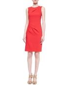 Michael Kors Stretch Crepe Origami Sheath Dress - Lyst