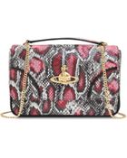 Vivienne Westwood Frilly Snake Flap Bag - Lyst