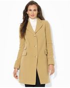 Lauren by Ralph Lauren Single-Breasted Wool-Blend Walker Coat - Lyst