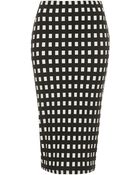 Topshop Tall Gingham Tube Skirt - Lyst