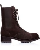Tory Burch Broome Suede Flat Bootie - Lyst
