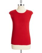 Calvin Klein Ribbed Shell Blouse - Lyst