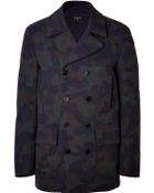PS by Paul Smith Printed Wool Car Coat - Lyst