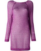 Craig Lawrence Loose Knit Shift Dress - Lyst