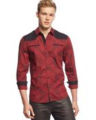 Guess Static Print Shirt - Lyst