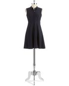 Vince Camuto Petite Collared A Line Dress - Lyst