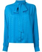 Céline Vintage Pussy Bow Collar Shirt - Lyst