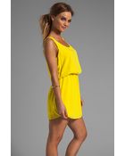 Splendid Tank Dress in Lemon - Lyst