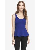 Express Zip Back Peplum Tank - Lyst