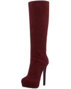 Giuseppe Zanotti Suede Platform Knee Boot - Lyst