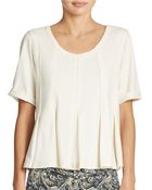Free People Pleated Drifter Tee - Lyst