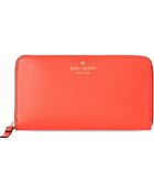 Kate Spade Grained Leather Zip-around Wallet - Lyst