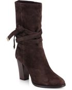 Jimmy Choo Suede Mid-Calf Boots - Lyst