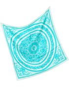 Versace Ornamental Print Twill Silk Square Scarf - Lyst