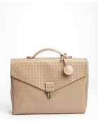 Bottega Veneta Walnut Intrecciato Leather Work Bag - Lyst