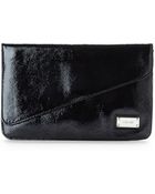 Nine West Black Cypress Patent Clutch - Lyst