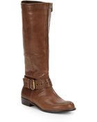Adrienne Vittadini Alaine Studded Leather Boots - Lyst