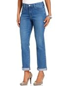 Nydj Tanya Boyfriend Straight-Leg Cuffed - Lyst