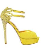 Le Silla 120mm Swarovski Suede Sandals - Lyst