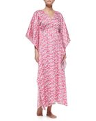 Natori Fleur-Print Caftan - Lyst