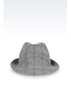 Giorgio Armani Classic Hat in Printed Felt - Lyst