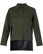 Maison Martin Margiela Velvet-trimmed Cotton Jacket - Lyst