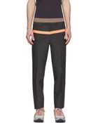 Kolor Charcoal Nylon Trim Trousers - Lyst