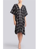 Natori Window Pane Caftan - Lyst