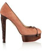Charlotte Olympia Acorn Suede Pumps - Lyst
