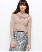 Ann Taylor Petite Draped Split Turtleneck - Lyst