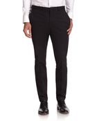 Emporio Armani Stretch Cotton Trousers - Lyst