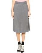 Joa Pleated Midi Skirt - Grey - Lyst