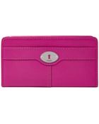 Fossil Marlow Leather Zip Clutch - Lyst