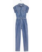 Mango Tencel Jumpsuit - Lyst