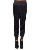 Haider Ackermann Velour Relaxed-Leg Track Pants - Lyst