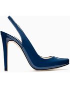 Zara Patent High-Heeled Mules - Lyst