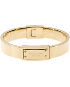 Michael Kors Gold-Tone Engraved Plaque Bangle - Lyst