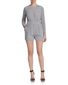 Rachel Zoe Meg Printed Silk Short Jumpsuit - Lyst