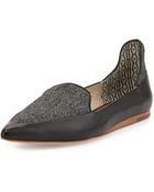 Matt Bernson Herringbone Combo Pointytoe Flat - Lyst