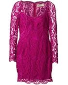 Emilio Pucci Fitted Lace Dress - Lyst