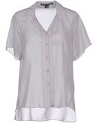 Theyskens' Theory Short Sleeve Shirt - Lyst