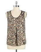 Anne Klein Sleeveless Leopard Print Shell - Lyst