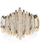 River Island Gold Tone Encrusted Cuff Bracelet - Lyst