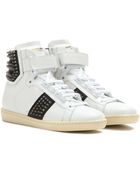Saint Laurent Studded High-Top Sneakers - Lyst