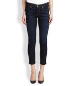7 For All Mankind Cropped Skinny Jeans - Lyst